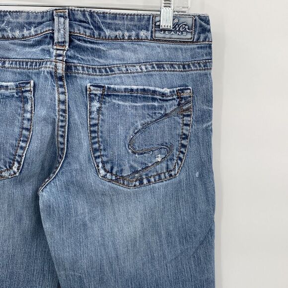 Silver Jeans Womens Stretch Mid Rise Bootcut Aiko Denim Jeans Blue Size 30x29 32 - Picture 4 of 12